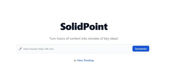 SolidPoint - Convert Videos to Shorts & Summaries using this AI Tool - Flow Card Image