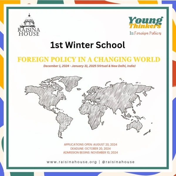 Apply for Foreign Policy Winter School - Raisina House - Flow Card Image