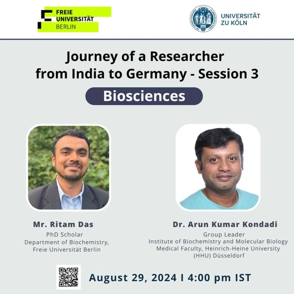 Online session on opportunities in Biosciences by University of Cologne & Freie Universität Berlin - Flow Card Image
