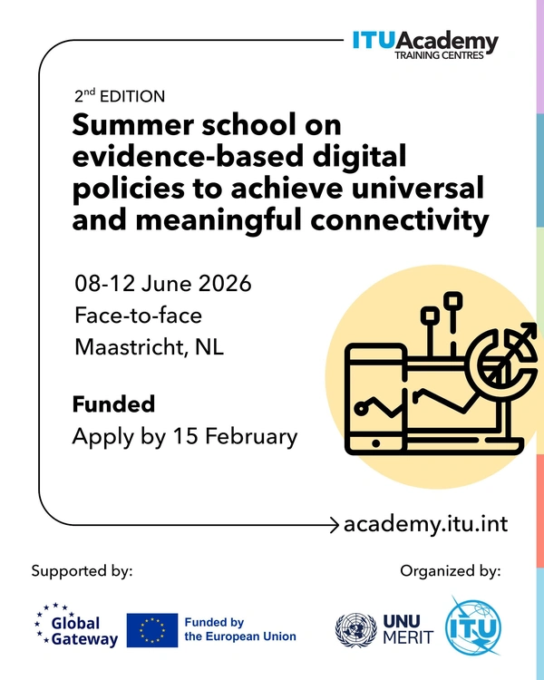 ITU Summer School: Evidence-Based Digital Policies (Maastricht, 2026) - Flow Card Image