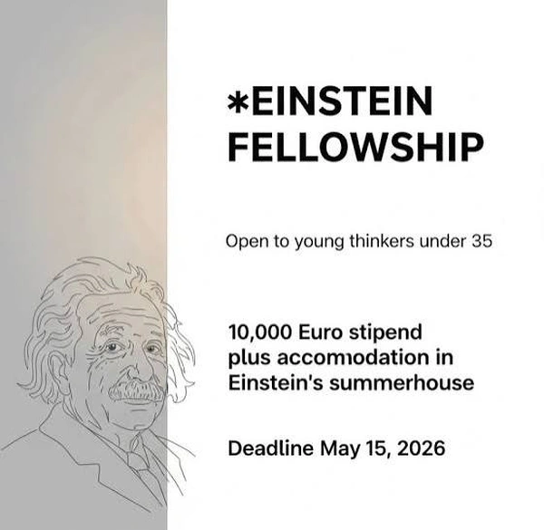 Einstein Fellowship 2026 - Funded Stay at Einstein’s Summerhouse - Flow Card Image