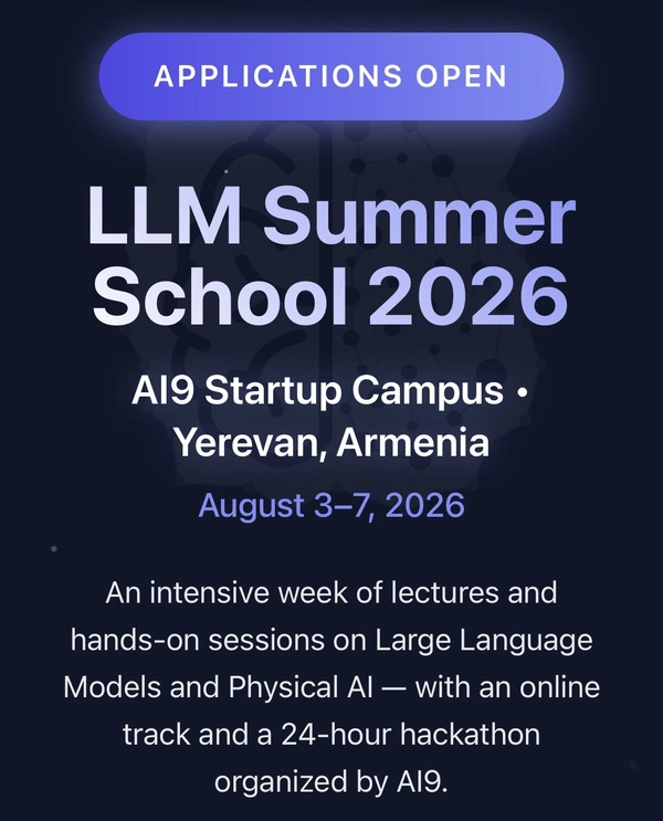 Armenia LLM Summer School 2026 - Flow Card Image